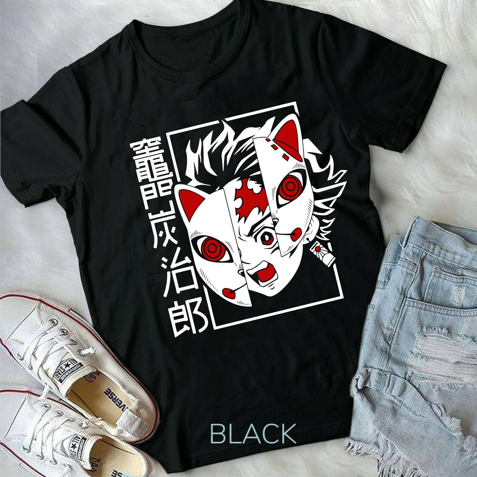 Fox Mask Of The Demon Slayer Tanjiro Kamado Kimetsu No Yaiba new T-Shirt Unisex T-Shirt S