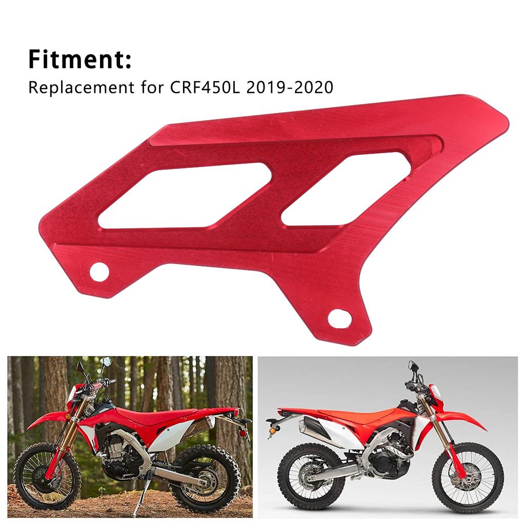 Motorcycle Rear Sprocket Guard Plate CNC Aluminium Alloy Replacement for CRF450L 2019‑2020Red