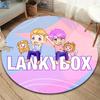 Tappeto Rotondo Lankybox, Tappeto per Soggiorno Camera da Letto Divano Sala Giochi Decorazione, Tappetino Antiscivolo