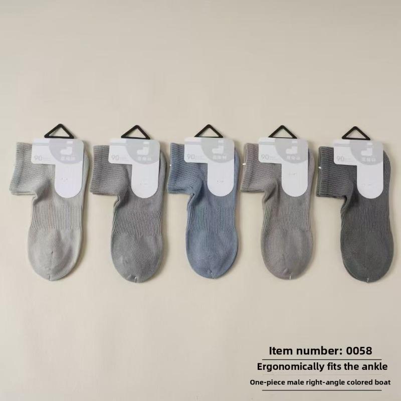 5 Pairs of Women's New Summer Thin Cotton Sweat Absorbing Breathable Rectangular Socks