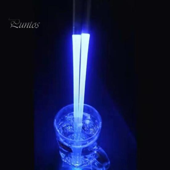 2Pcs LED Lightsaber Chopsticks with LR41 Batteries Luminous Chopsticks Light Up Party Supplies Fun Glowing Utensils for Sushi Noodles