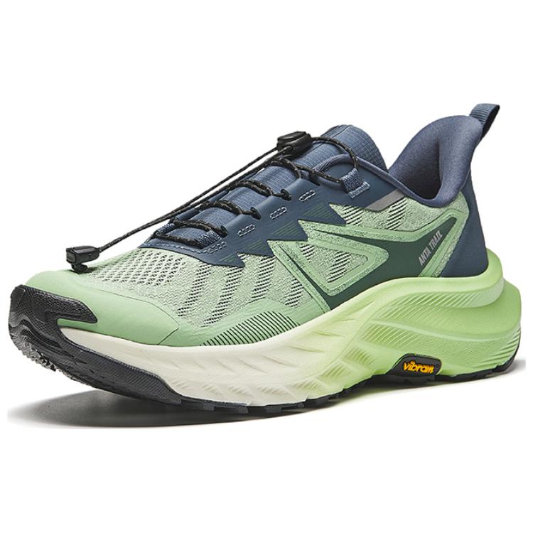 New Anta Explore The Wilderness Cushioning Slip Resistant Low Top Casual Running Shoes Men's Green Blue 912435505-5