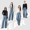 YERAD Women's 2026 Spring 100% Cotton Loose Fit Wide Leg Denim Pants