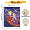 Disney oil painting Tangled Lantern Festival handmade diy art painting home decoration