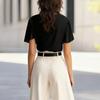Women Tops Irregular Short Sleeve Regular Fit Shirt Pure Color Loose Fit Lightweight Shirt Work Parties Casual Wear