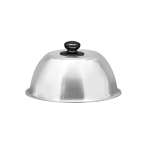 

Stainless steel round dome-shaped steak cover for teppanyaki, frying pans, and okonomiyaki (24cm inner diameter)