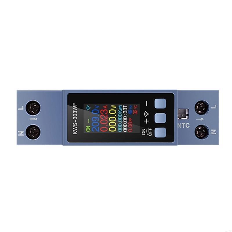 Current Power Factor KWH Electric Frequency Temperature Testing Meter Din Monitors Power Energy Tester A0KF