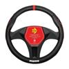 Supergrip Steering Wheel Cover - Momo - Black/Red - 36.5-37.9 Cm - Soft PVC - Perfect Grip - Raised Inserts