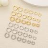 2024 New Smooth Metal Chunky Hoop Earrings for Women Fashion Gold Color Round Circle Hoops Girls Statement Earrings Punk Jewelry