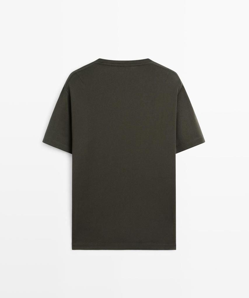 Masimodutti 100% Cotton T-Shirt Shoulder Detail