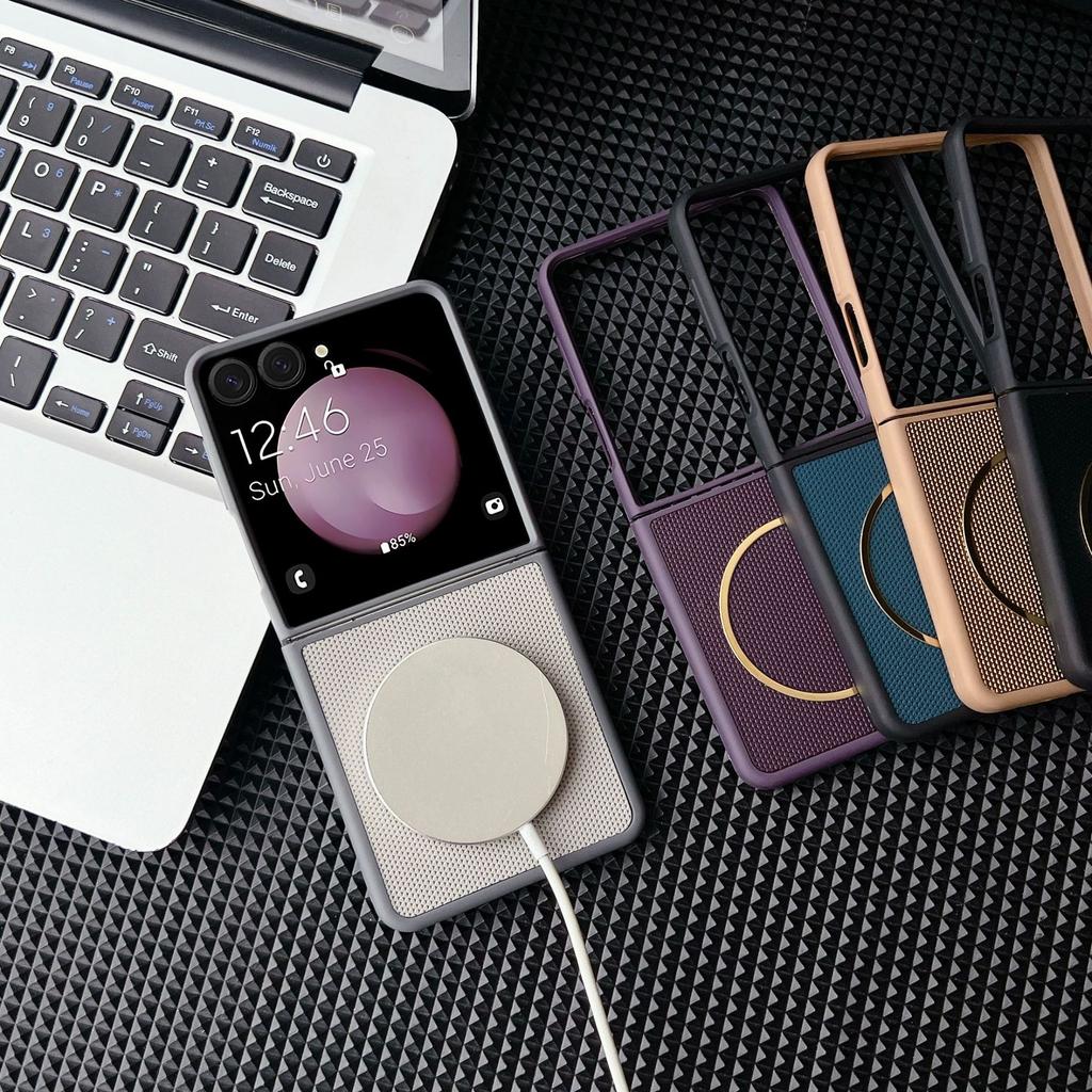 Applicable To Samsung Galaxyzfold8 Mobile Phone Case Zfold8ultra with Magnetic Attraction Zflip8/7 Rhombus Pattern 6 Sets