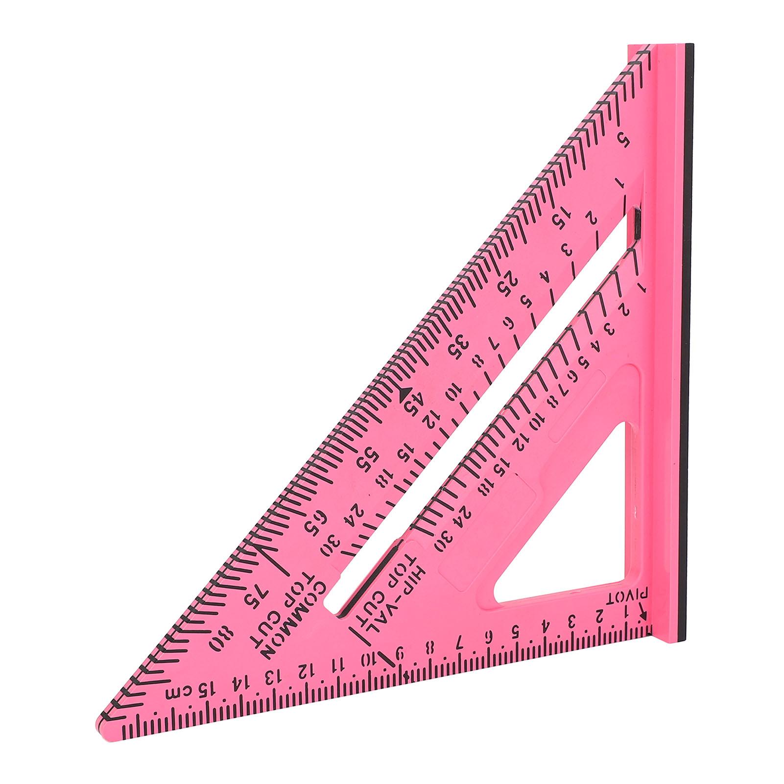 

7 Inch Triangular Ruler Plastic Material 45 90 Degree Angle Square for Woodworking Measurement