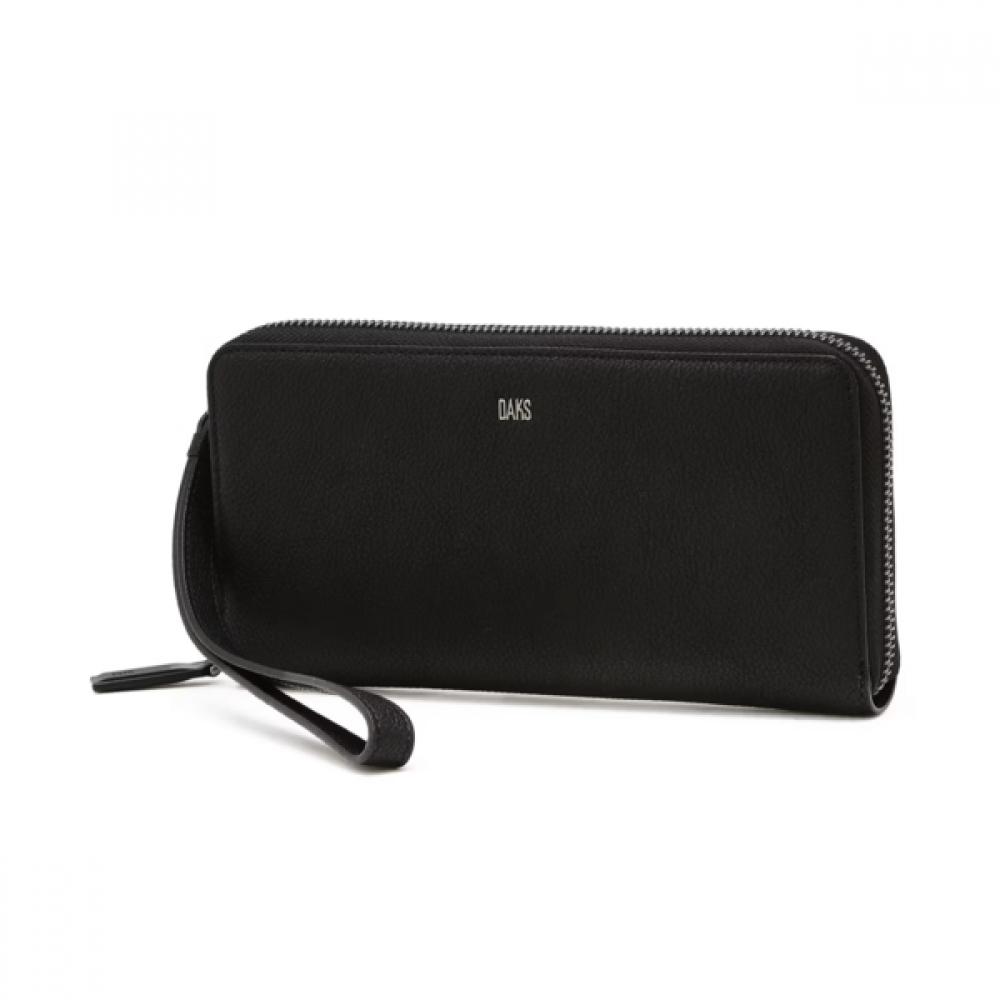 

Daks Black Leather Phone Clutch Bag Dbho6e763bk Single option