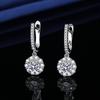 2026 Inlaid Zircon Earrings Women's Diamond-set Fashion Round Square Bag Flower Ear Buckle Earrings
