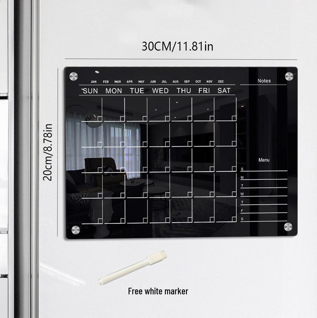 3D Magnetic Acrylic Erasable Note & Planner Board for Refrigerator