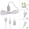 EU US Plug 1.8m Power Cord Cables E27 Lamp Base Holder With Switch Wire For Pendant Led Bulbs Fixture Hanglamp Suspension Socket