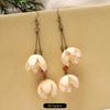 Retro Handmade Plant Fruit Earrings Pine Cone Literature and Art Chinese Medicine Dried Fruit Niche Creative Earrings Women