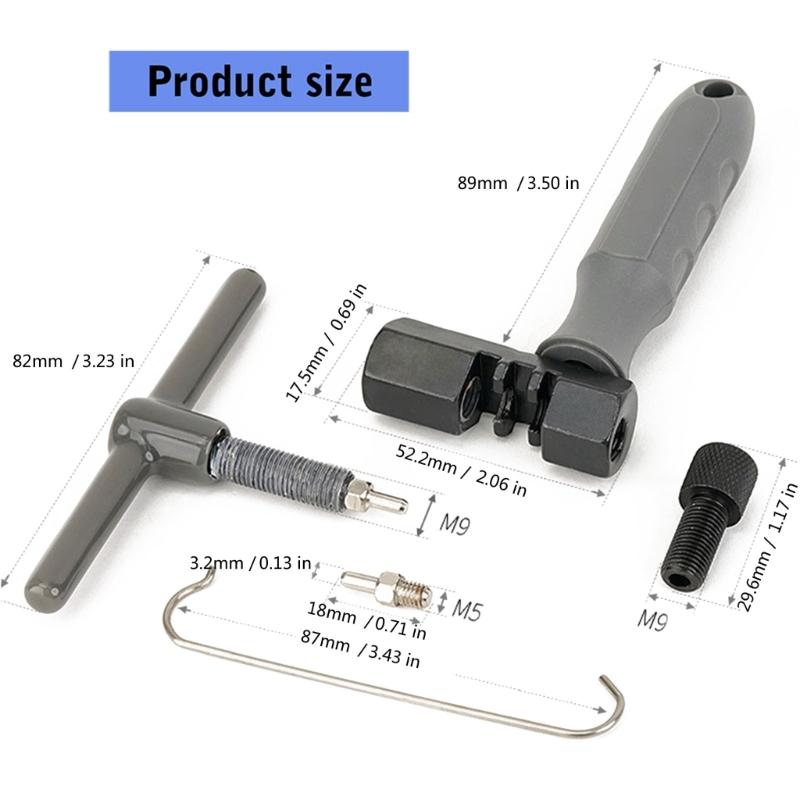 Mountain Bike Chains Extractor Cutter Device Bicycles Chain Pin Remover Bicycles Chains Remove and Install Tool Enduring