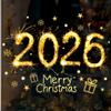 2026 Christmas Ice Snow Pine Needles Gold Glass Sticker Shop Festival Decoration Electrostatic Window Double Sided