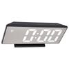 Digital Alarm Clock LED Mirror Screen USB Charging Automatic Dimming Electronic Clock for Bedroom