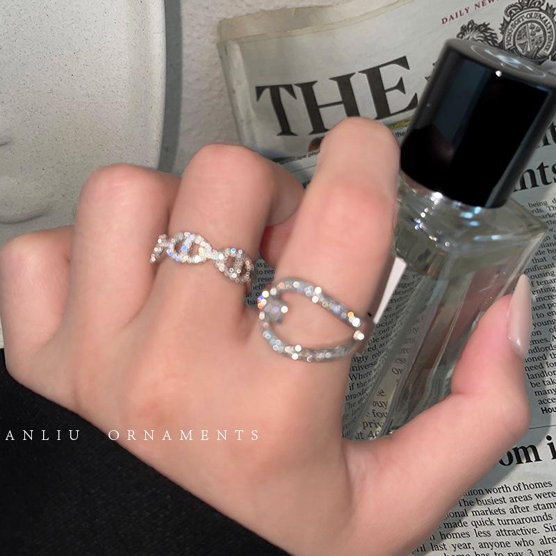 High-End 2025 Trend: Damen Stilvoller Zirkon Schweinenase Ring Zeigefinger Schmuck