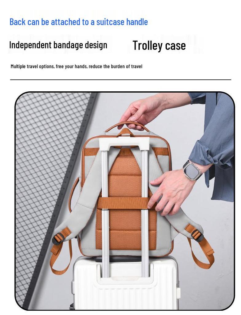 Large Capacity USB Commuting Backpack with Wet/Dry Separation for Business, College, or Travel