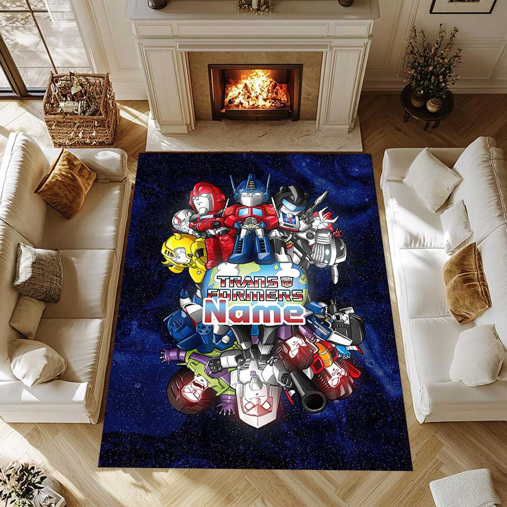 Love Transformers (5) Customize your name rug, office chair cushion, home bedroom living room gift.