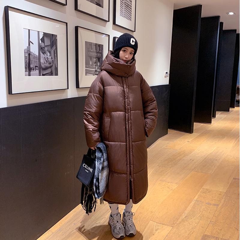 Women's Extra Long Hooded Down Coat Winter Puffer Jacket