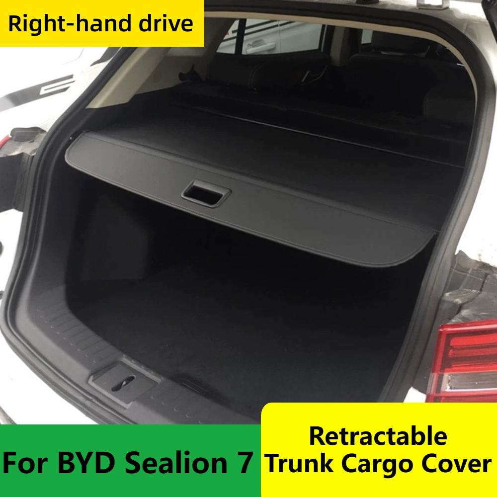 For BYD Sealion 07 EV Retractable Trunk Cargo Cover Privacy Shield Dustproof Rear Curtain Practical Right-hand Drive Accessories
