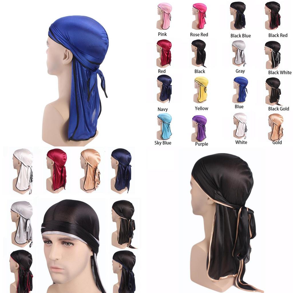 Premium Quality Unisex Silk Durag Bandana Hat With Long Tail For Ultimate Comfort