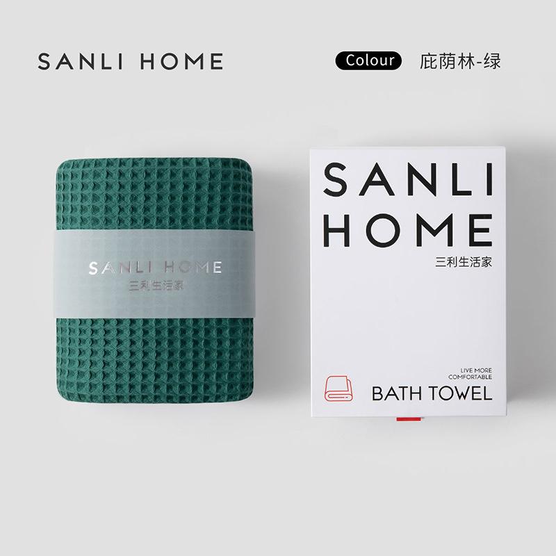 

Полотенце чистое хлопковое сотовое банное полотенце впитывающее полотенце хлопковое вафельное банное полотенце банное полотенце из хлопка длинноволокнистого Bath towel (78 * 150) gift box зелёный