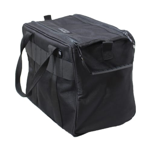 BIGMAN Double Zip Tool Bag, Volume 13, BMB-06, Durable Black Fabric Tool Bag for DIY and Outdoor Use, Model Number: 4962308193272