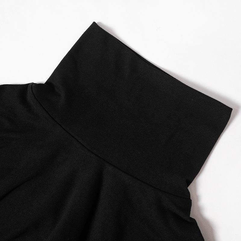 M23DS504 Women's Solid Color High Collar Slim Fit Fishtail Dress - European & American Autumn Collection