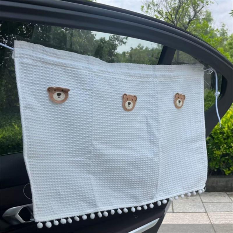 Suction Cup Curtain In The Car Window Sunshade Cover Cartoon Universal Side Window Sunshade UV For Baby Children