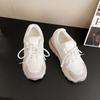Cowhide Version of the New Platform Women's Shoes, Spring and Autumn Heightening Sports Versatile White Shoes