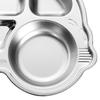 Stainless Steel Divided Platter Food Grade Cartoon Drop Proof Fun Shape Divided Dinner Tray for