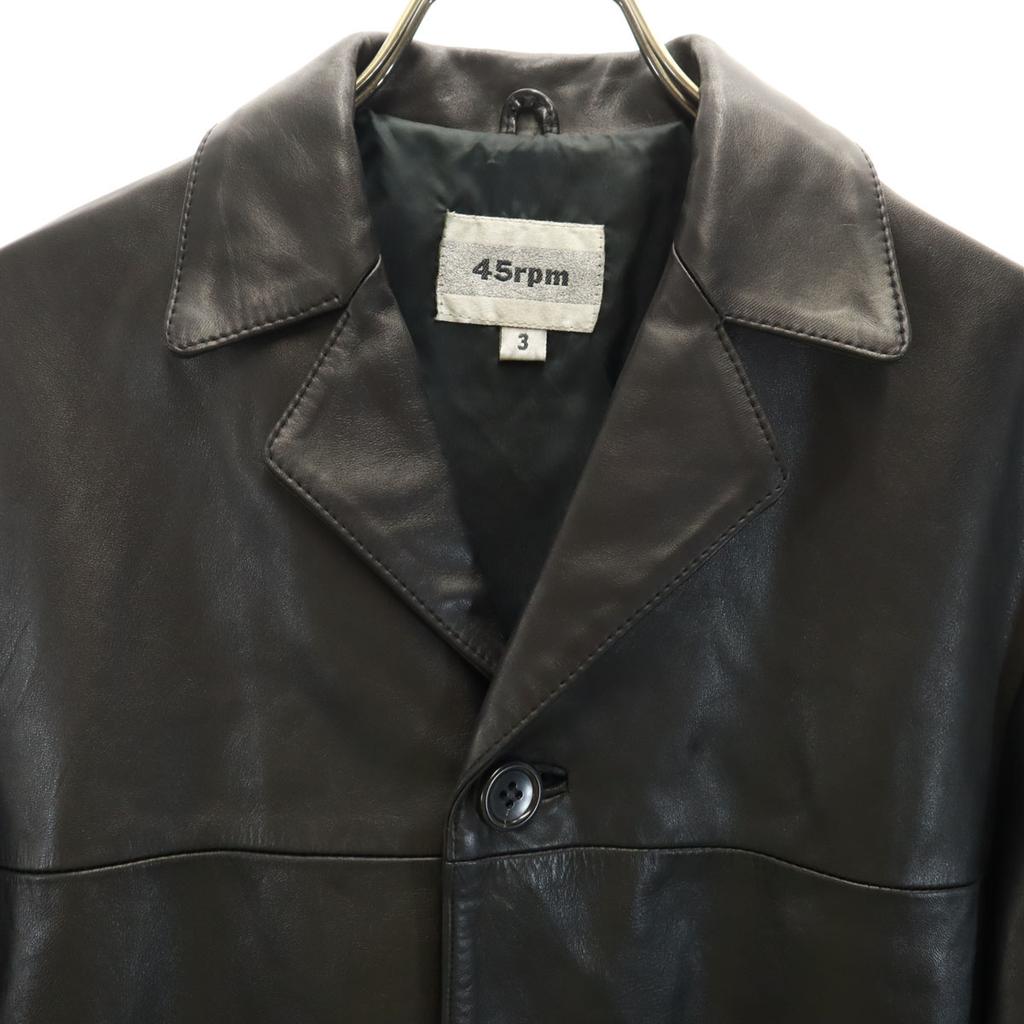 45rpm Leather coat 3 black Men's Used