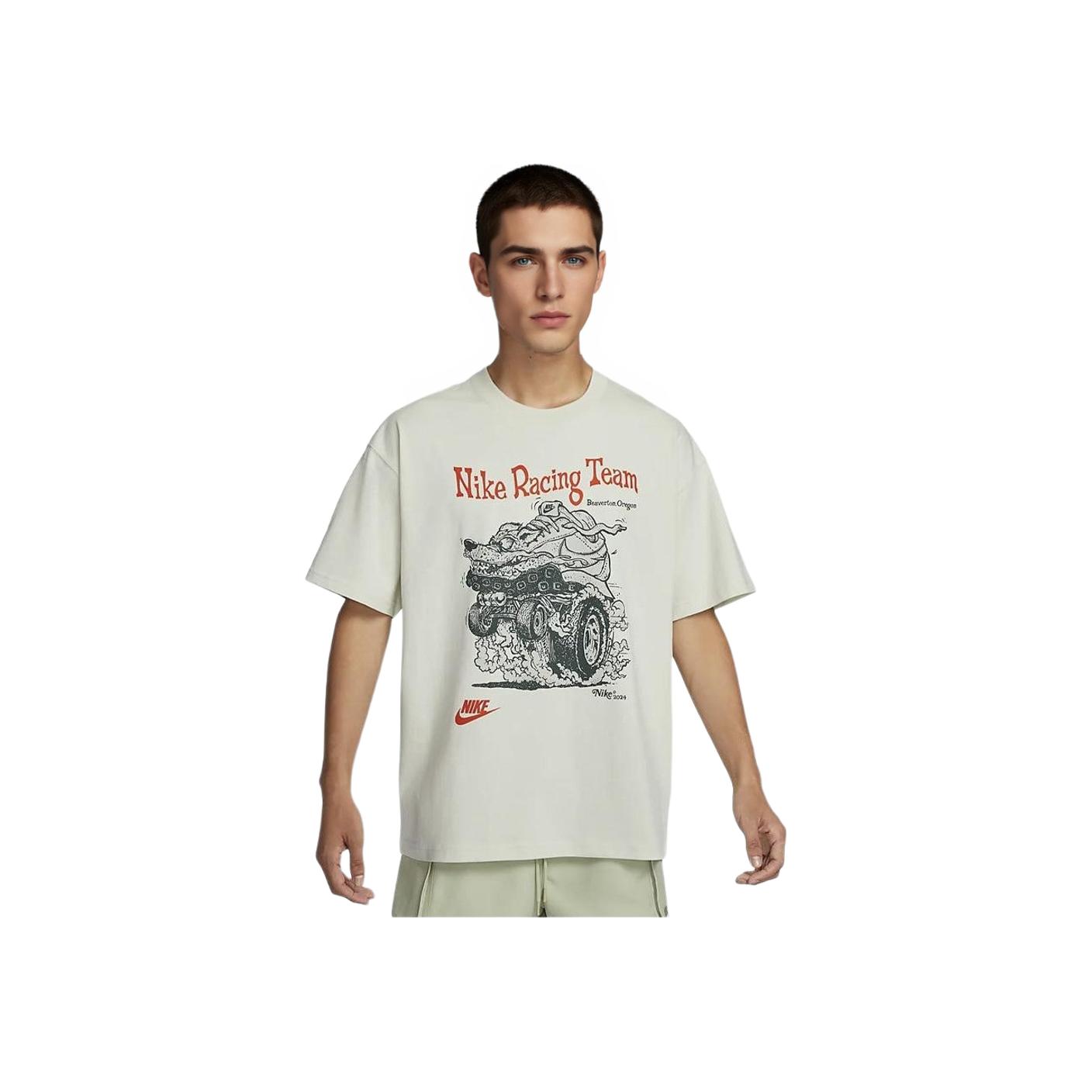 

Nike Sportswear Letter Print Vintage Ribbed Crew Neck Short Sleeve T-Shirt Men Tops Sea-Glass HQ3671020 M