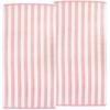 Hayashi Bath Set of 60 X Aegean Bay Towels, 2, Approx. 120cm, Cotton, Stripe, Pink, BI7005-2P02