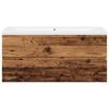 Washbasin Cabinet with Built In Basin Rustic Wood Look