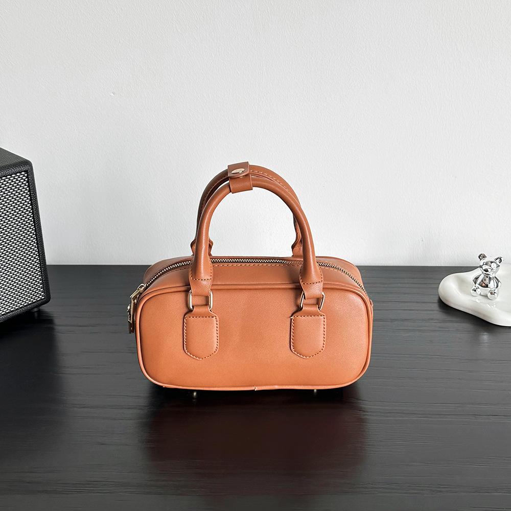 Geantă mică de bowling de nișă pentru femei, toamnă/iarnă, geantă pătrată mică de epocă, cu o geantă crossbody cu un singur umăr