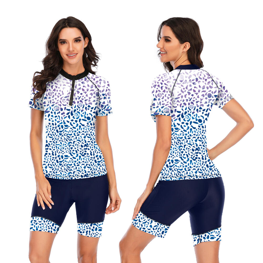 Split Short-sleeved Surf Suit Sunscreen Swimsuit Wetsuit Sexy Fashion Swimsuit