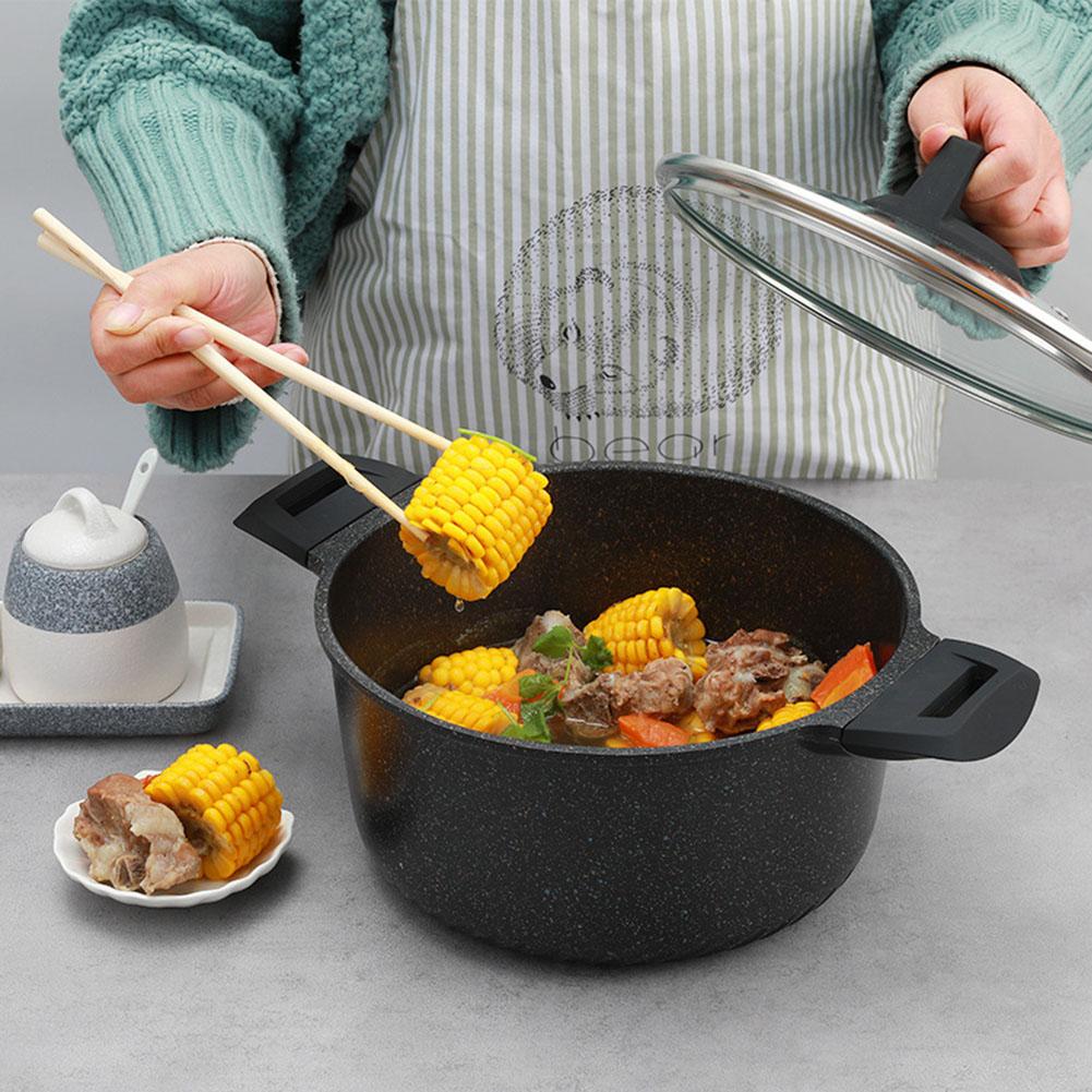 24cm Medical Stone Nonstick Soup Pot for Kitchen Induction Cooker Stewed Meat Pot