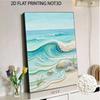 Frameless Pearl Painting DIY Kit Ocean Wave and Sea Stones 3D Sparkling Bead Canvas Relaxing Creative Craft for Art Lovers