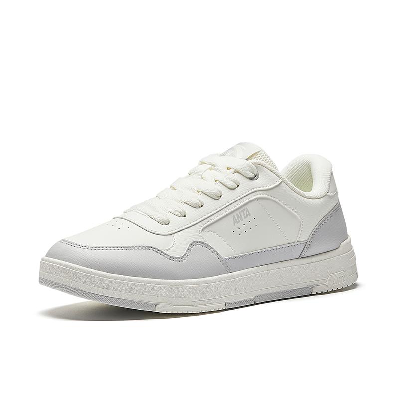 Anta Sports Casual Non-Slip Wear-Resistant Lightweight Low-Top Skate Shoes Men Sneakers White Gray 912518008-4