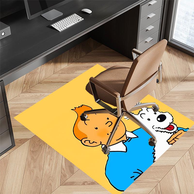 The Adventures of Tintin Printed Absorbent Washable Carpet, Non-Slip Bathroom Mats, Kitchen Rugs, Yoga Mat,Living Room Entrance, Camping Picnic Rugs