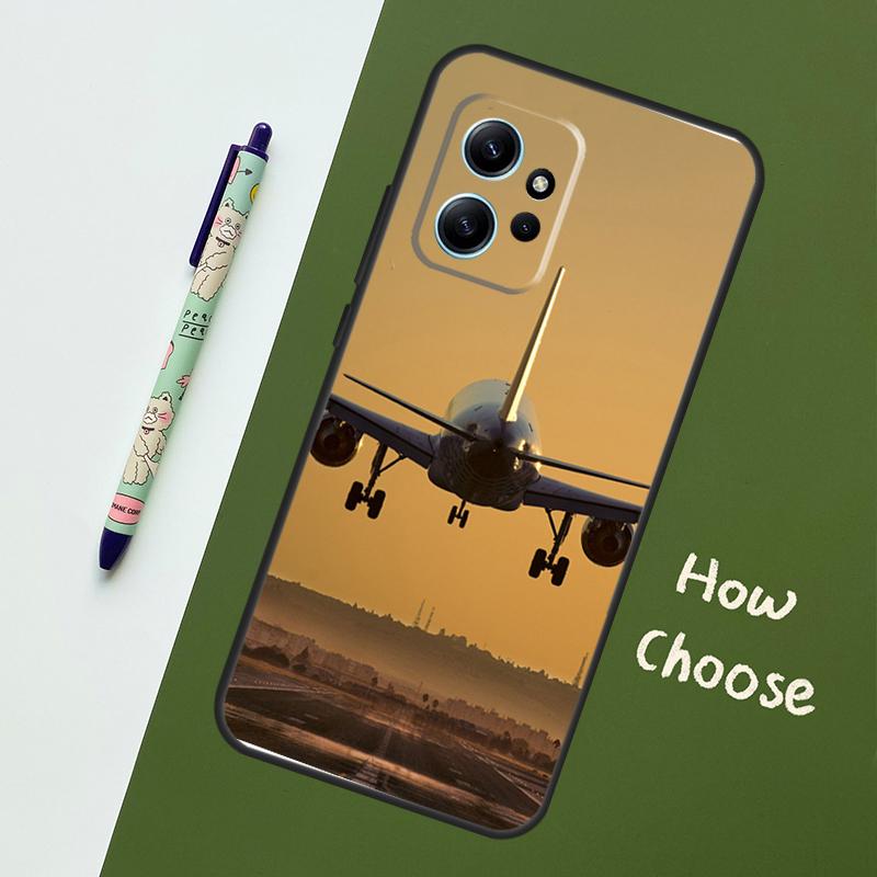 Airplane Plane Aircraft Case For Xiaomi Redmi Note 13 11 10 12 14 15 Pro Plus Cover For Redmi 15 14C 10C 13C 12C 15C