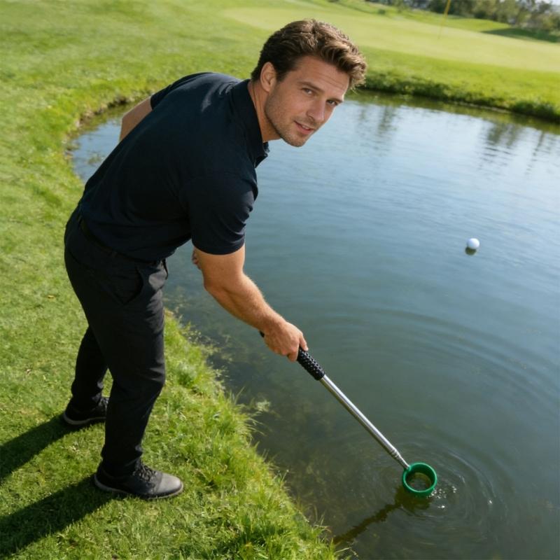 Portable Golf Ball Grabbers Pickup Tool Aluminum Alloy Golf Ball Grabbers Telescopic Ball Retrievers Easy to Use