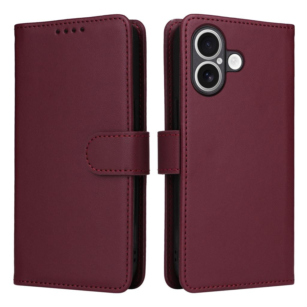 For iPhone 17 Magnetic Case BETOPNICE Detachable PU Leather Phone Cover with Strap
