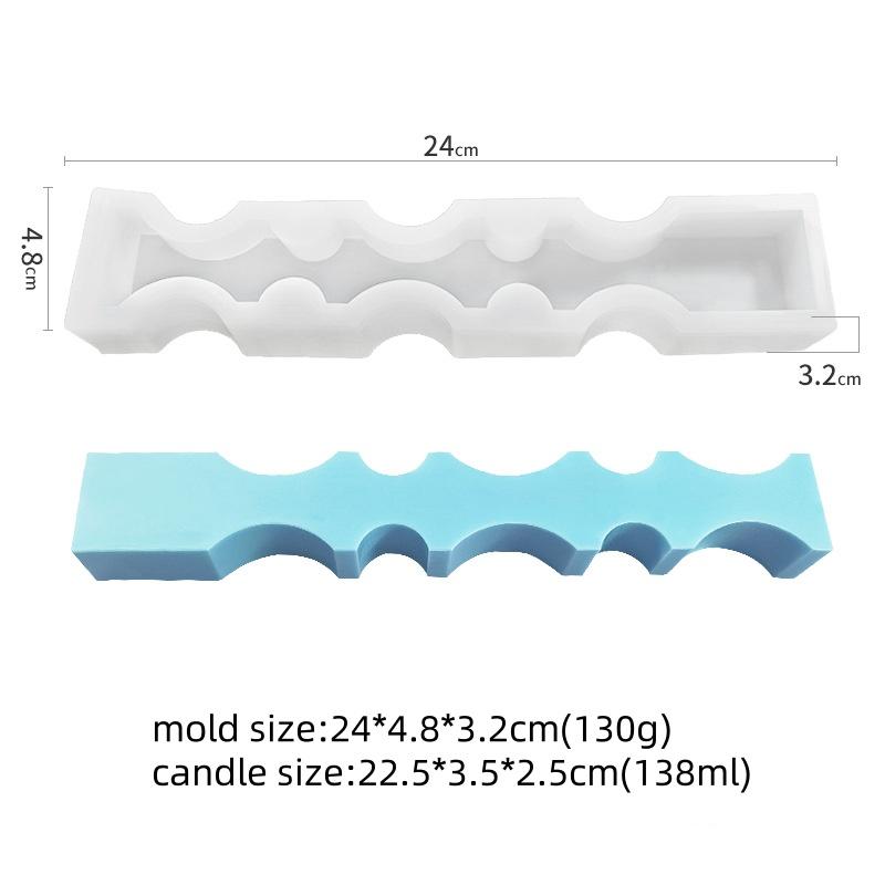 12 Hole Waveform Stick Silicone Mold Handmade Chocolate Cheese Stick Candle Soap Resin Mold Cake Baking Decoration